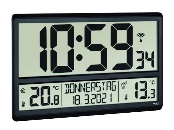 TFA-Dostmann 60.010710, Musta, Kosteusmittari ulkokäyttöön, Lämpömittari ulkokäyttöön, Lämpömittari, Lämpömittari, Muovi, -10 - 50 °C