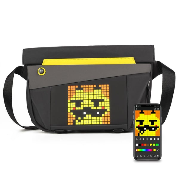Divoom Sling Bag V, Unisex, Messenger-laukku, Yksi koko, Vetoketju, 27,9 cm (11"), Musta