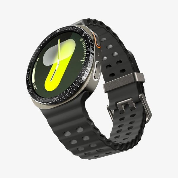 Spigen Bezel Tune, Kotelo, Älykello, musta, Samsung, Watch 8 (44mm), Alumiini, Ruostumaton teräs