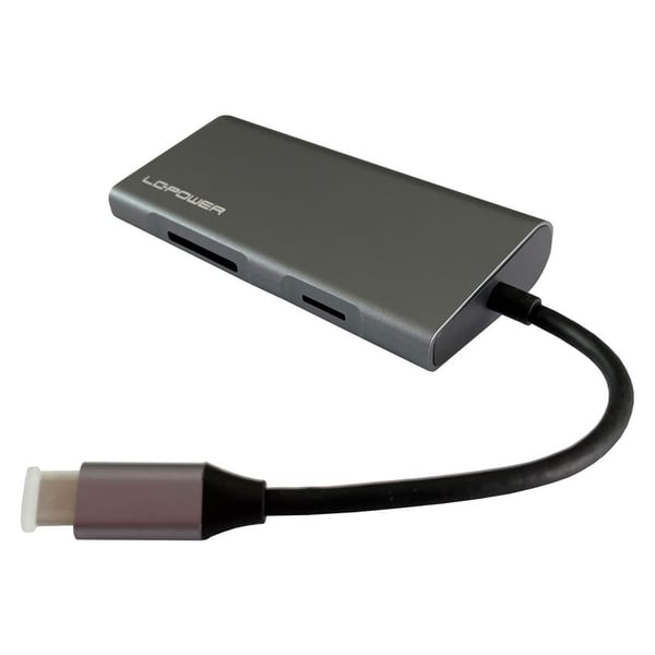 LC Power LC-HUB-C-MULTI-5 - Dokkingstasjon - USB-C - HDMI - 1GbE
