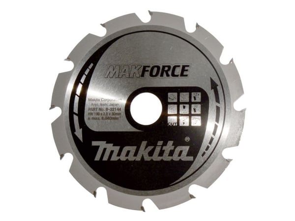 Makita MAKFORCE - Cirkelsågblad - för trä - 190 mm - 12 tänder