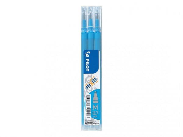 Pilot FriXion Ball - Påfyll - ikke-permanent - turkisblå - 0.7 mm - medium (en pakke 3)