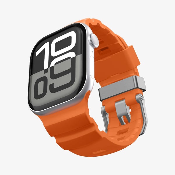 Spigen WBS2, Band, Smartwatch, Orange, Apple, Apple Watch 10/11 (46mm), Silikon