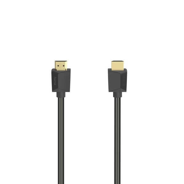 Hama Essential Line - Ultra High Speed - HDMI-kabel med Ethernet - HDMI hann til HDMI hann - 2 m - skjermet - svart - 4K 120 Hz støtte, 8 K 60 Hz (...