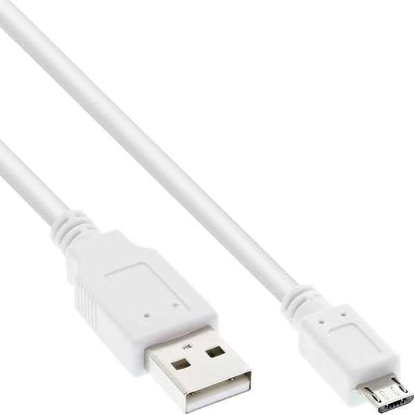 InLine 2m USB 2.0 A-microB m/m, 2 m, USB A, Micro-USB B, USB 2.0, Man/Femal, Vit