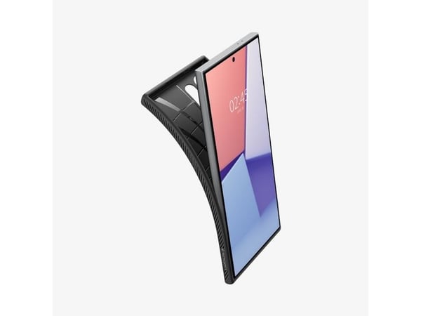 Spigen Liquid Air - Baksidesskydd för mobiltelefon - termoplastisk polyuretan (TPU) - mattsvart - för Samsung Galaxy S24 Ultra