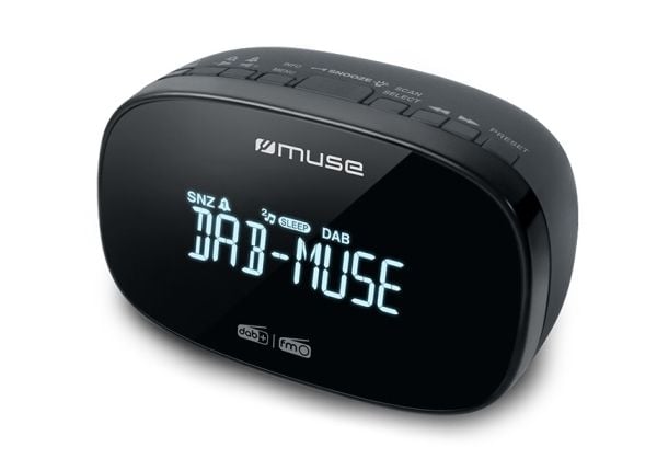 Muse M-150 CDB, Klokke, Analog og digital, DAB, DAB+, FM, PLL, LCD, Sort, Knapper