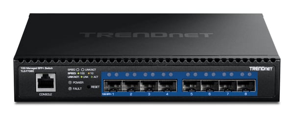 TRENDnet TL2-F7080 8-ports administrerbar SFP+ nettverksswitch Layer 2 10 Gb/s