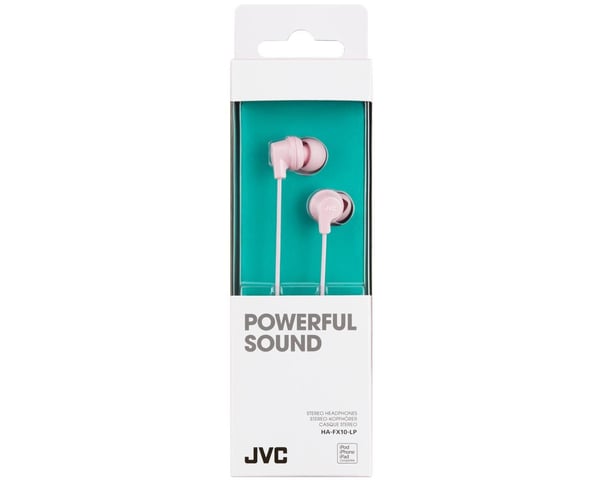 JVC HA-FX10-LP-E, Langallinen, 8 - 23000 Hz, Musiikki, 3,3 g, Kuulokkeet, Vaaleanpunainen