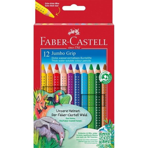 Faber-Castell Jumbo GRIP - Färgpenna - 3.8 mm (paket om 12)