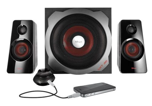 Trust GXT 38, 2.1 kanavaa, 60 W, PC, Musta, AC, 430 mm