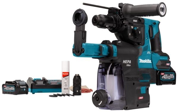 Makita HR004GM202 batteridrevet borhammer 40 V SDS-plus 2,9 joule 2 batterier
