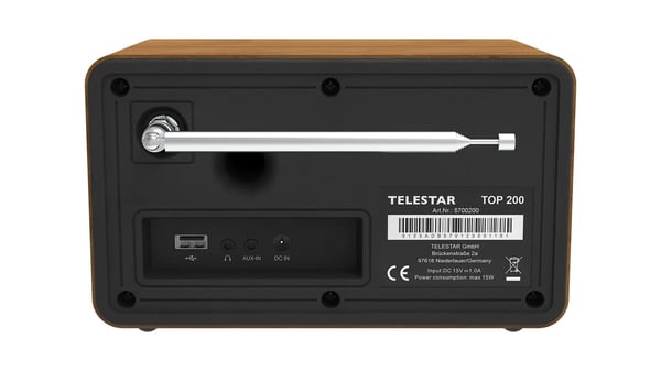 Telestar 5701200, Internet, Digital, DAB+, FM, 10 W, TFT, 6,1 cm (2,4")