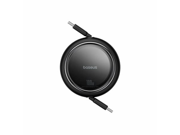 Baseus Free2Draw USB-C–USB-C-kaapeli 100 W 1 m sisäänkelattava, musta