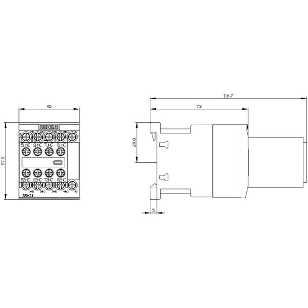 Apukontaktori 220VAC 3RH2344-1CN20 (3RH23441CN20)