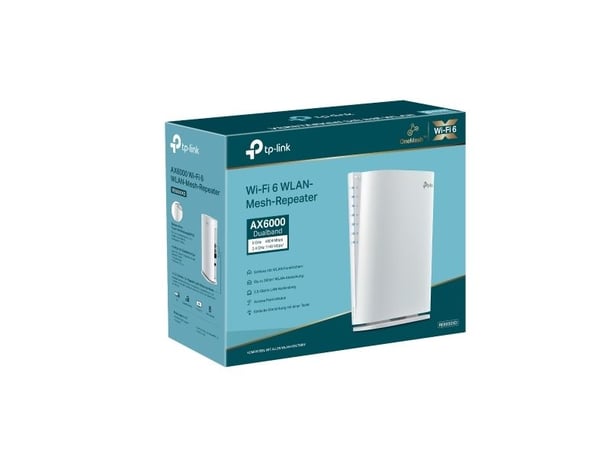 TP-Link RE6000XD Mesh Wi-Fi 6 -toistin AX6000, valkoinen