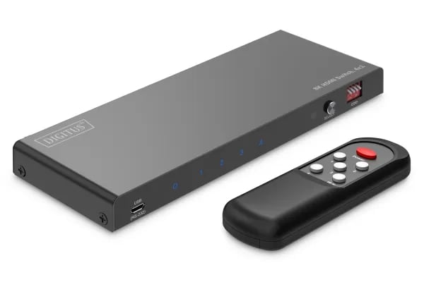 Digitus DS-55335, HDMI, Micro-USB, Metalli, musta, 60 Hz, 7680 x 4320