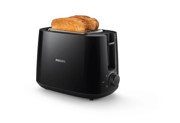 Philips Daily Collection HD2581 - Brödrost - 2 skiva - 2 Kortplatser - svart