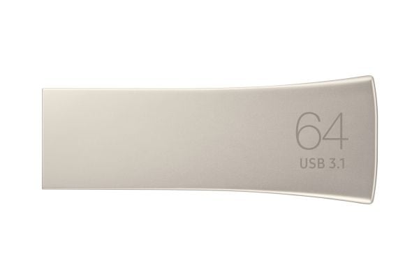 Samsung BAR Plus MUF-64BE3 - USB-flashstasjon - 64 GB - USB 3.1 Gen 1 - sjampanjesølv