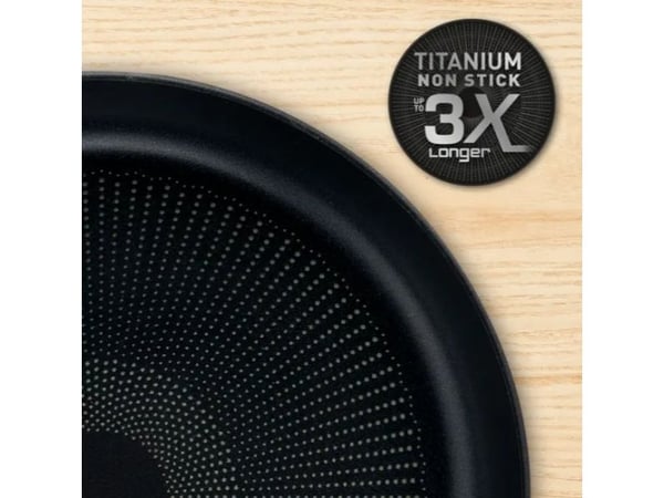 Tefal Emotion E3000404, Pyöreä, Monikäyttöinen paistinpannu, Ruostumaton teräs, Titaani, 175 °C, Ruostumaton teräs