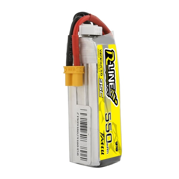 Tattu TAA5503S95XT3, 550 mAh, Lithium Polymer (LiPo), 11,1 V, Svart, Rød, Hvit, Gult, 1 stykker, Høy