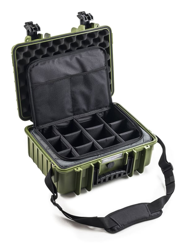 B&W Cases PP.166.TEX, Kova kotelo, Vihreä, Polypropeeni (PP), Yksivärinen, 16,6 L, -30 - 80 °C