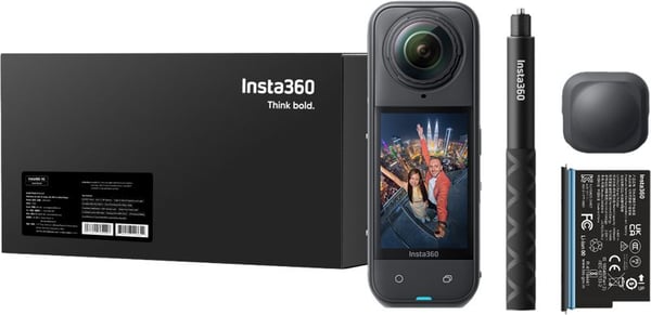 Insta360 X5 Starter Bundle, 8K Ultra HD, 72 MP, 120 fps, Wi-Fi, Bluetooth, 2400 mAh