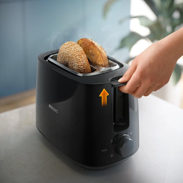 Philips Daily Collection HD2581 - Brödrost - 2 skiva - 2 Kortplatser - svart