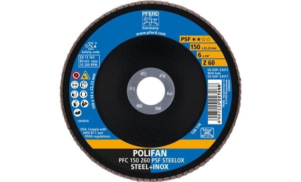 PFERD 67766150, 15 cm, 10200 RPM, 60 g, 10 stykker