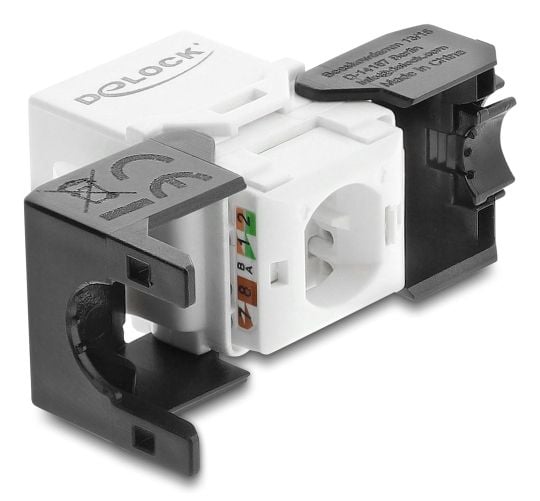 DeLOCK 90802, Tasainen, musta, Valkoinen, RJ-45, LSA, Naaras, 22/24