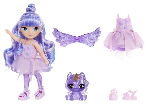 Rainbow High Littles Rainbow Fantasy Fairies Doll- Amethyst (purple), Modedocka, Honkoppling, 4 År, Pojke/flicka, 140 mm, Multifärg