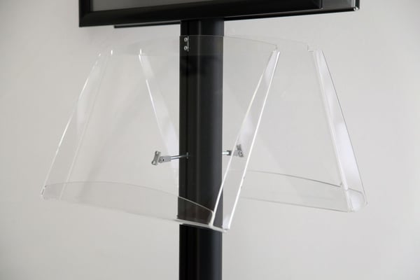 TWIN PROSTAND – Dobbeltsidet Infostand med Brochureholder – A1 sort