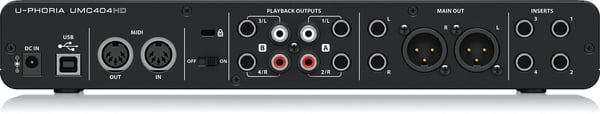 Behringer UMC404HD lydopptaksgrensesnitt