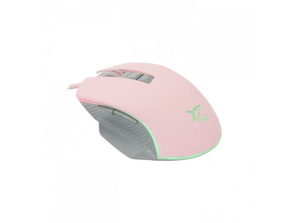 White Shark GARETH Pink, Høyre hendt, Optisk, USB Type-A, 6400 DPI, Grå, Rosa