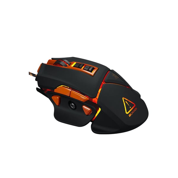 Canyon Hazard CND-SGM6N - Mus - optisk - 9 knapper - kablet - USB - svart - løsvekt