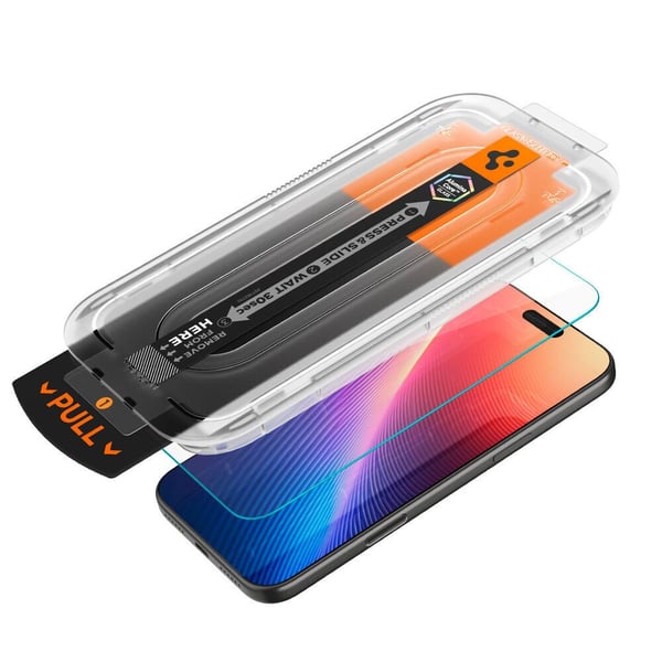 Spigen Glas.tR EZ Fit Pro HD skärmskydd för iPhone 16 Pro/17/17 Pro