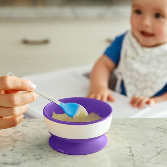 Munchkin Stay Put sugskålar, blå/grön/lila, 6 mån, plast