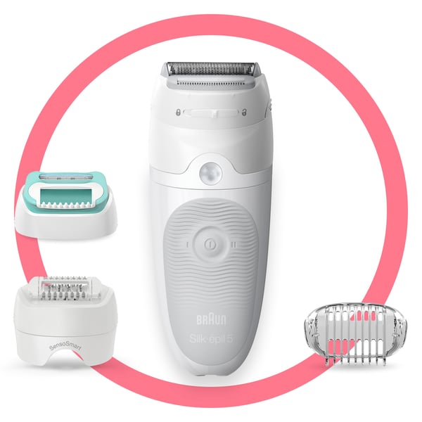 Braun Silk-épil 5-625 epilaattori, 28 pinsettiä, MicroGrip, valkoinen