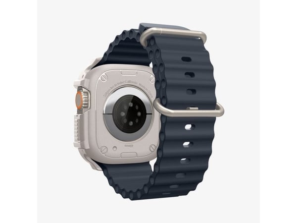 Spigen Rugged Armor – Fodral till smartklocka – robust – termoplastisk polyuretan (TPU) – dune beige – för Apple Watch Ultra (49 mm), Ultra 2 (49 mm)