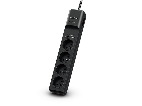 CyberPower Tracer III P0420SUD0-FR, 350 J, 4 AC-utganger, Type E, 200 - 250 V, 50 - 60 Hz, 2,4 A