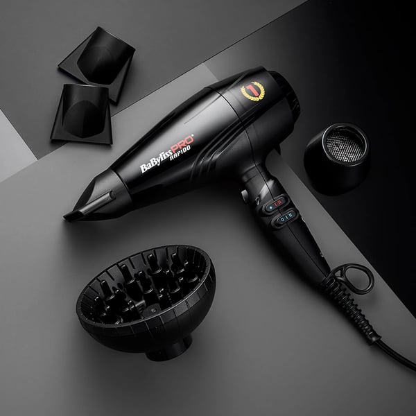 BaByliss Pro Ultra Light Rapido BAB7000IE hårføner 2200 W, ionisk, svart