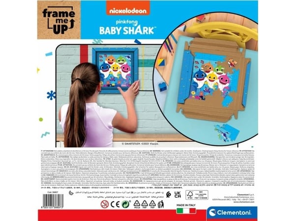 Clementoni puslespill 60 brikker Frame me up Baby Shark 38807