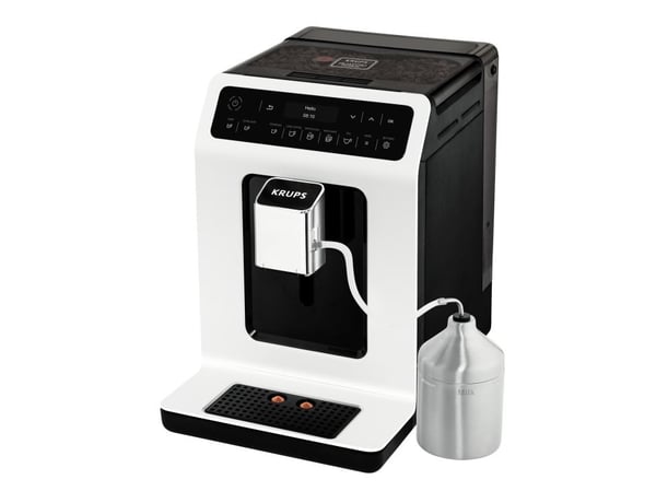 Krups Evidence EA8911, Espressomaskin, 2,3 l, Kaffe bønner, Innebygd kaffekvern, 1450 W, Sort, Hvit
