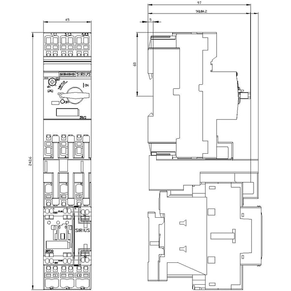 Siemens 3RA2120-4CE27-0AP0, 243 mm, 60,5 mm, 252,5 mm, 118,5 mm, 983 g, 1 styck