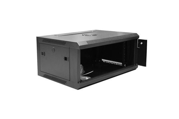 DIGITUS Professional DN-W19 04U/450/B - Skap - veggmonterbar - svart, RAL 9004 - 4U - 19"