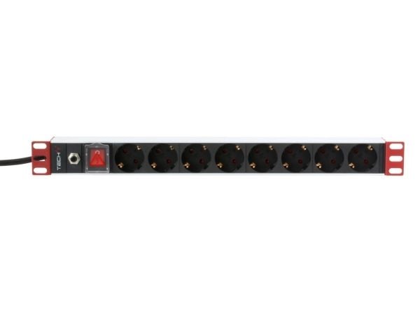 Techly I-CASE STRIP-61UDIT, Strømkontaktmontering, Sort, 1U, 3 m, 19", CE, Reach, ISO 9001