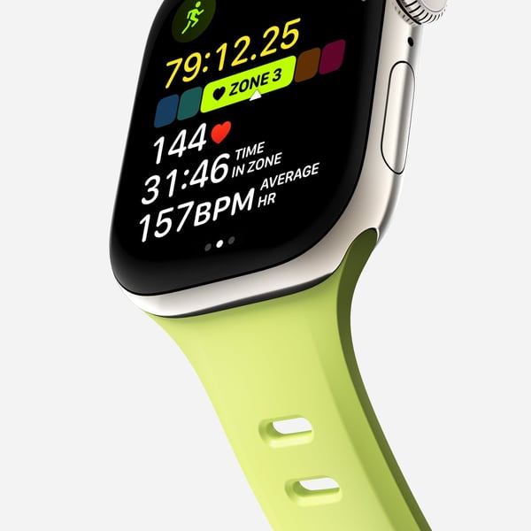 Nomad Tempo Band, Yhtye, Älykello, Vaaleanvihreä, Apple, 45mm / 46mm, Kumi