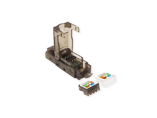 Value RJ45 Male Plug, Black+Transparent, Cat6a, U/UTP (UTP)