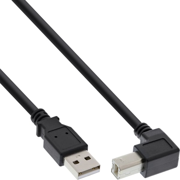 InLine 34503U, 0,3 m, USB A, USB B, USB 2.0, Svart