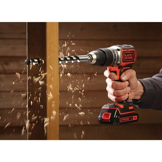 BLACK+DECKER - Vasaraporakone - akkuporakone - 2-nopeuksinen 13 mm - 52 N-m - ilman akkua - 18 V - SOLO